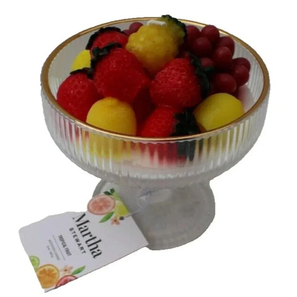 New Limited Edition Martha Stewart Tropical Fruit Cocktail Candle Room Decor - Picture 2 of 3